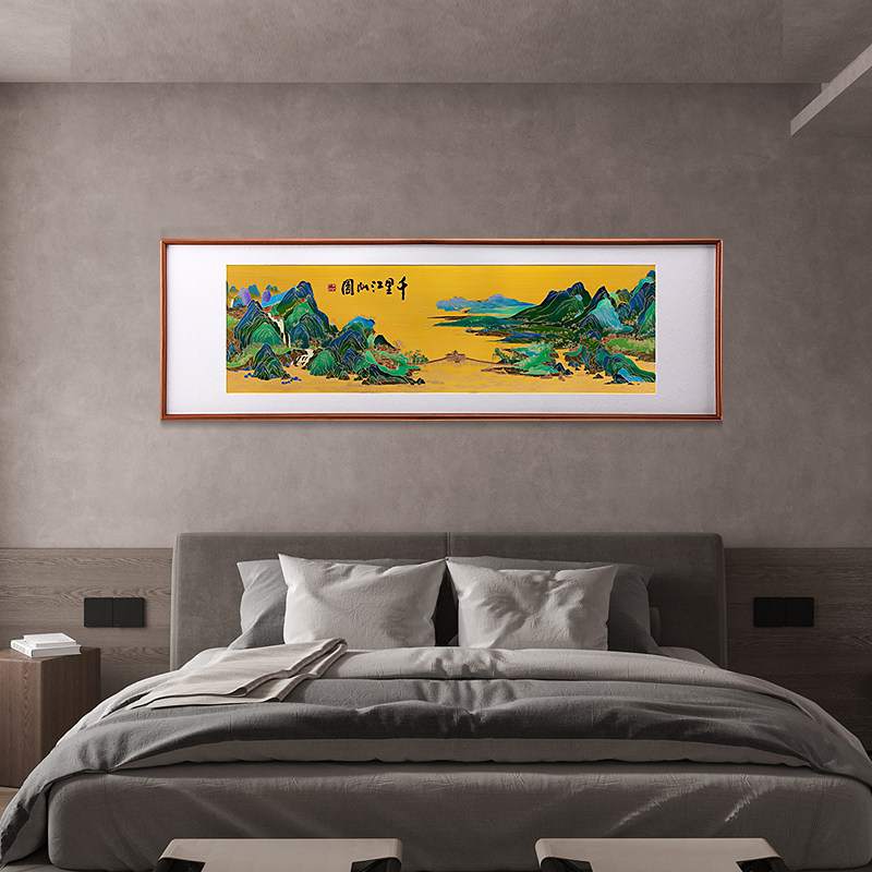 朱炳仁铜 新品千里江山装饰画客厅现代装饰画山水玄关,淘宝优惠券,粉丝福利购,淘宝优惠卷