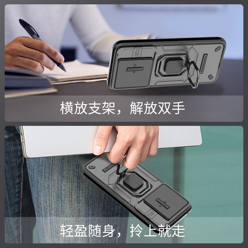 适用华为荣耀400Lite手机壳honor400青春香港国际海外版保护套5g镜头全包防摔磨砂硬外壳带支架磁吸新款男女 - 图2