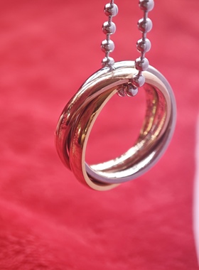 热销不锈钢三环三合一戒指