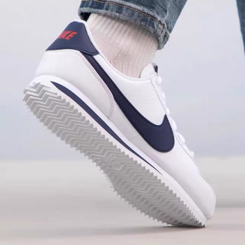 Nike/耐克 Cortez 白蓝经典款阿甘低帮复古休闲鞋女904764-106