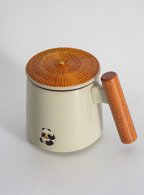 非遗竹丝扣瓷马克杯礼品新品
