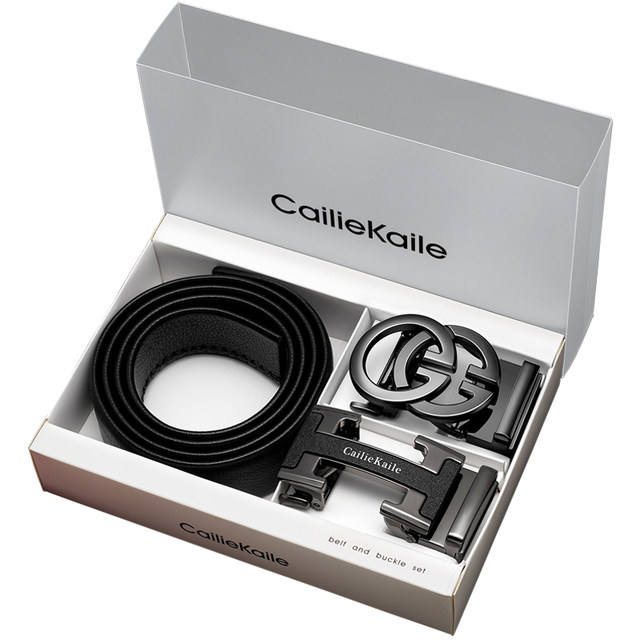 Genuine men's belt genuine leather automatic buckle brand belt