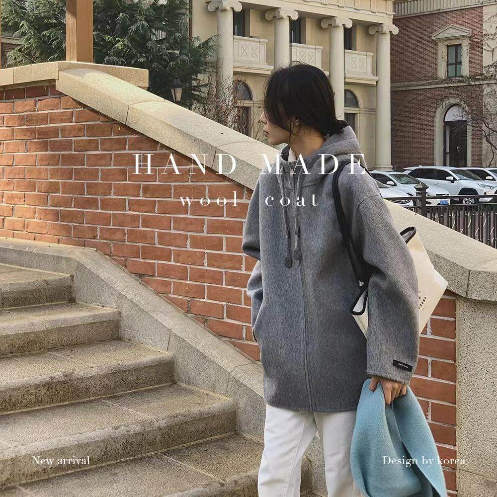 新款 韩国短款长毛羊毛外套863拉链连帽休闲通勤新款羊毛女装外套,淘宝优惠券,粉丝福利购,淘宝优惠卷