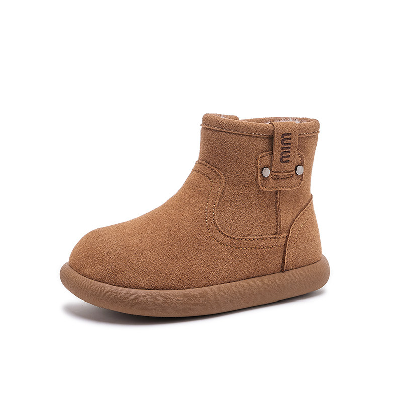 儿童大棉靴子2025冬季新款加厚绒女童雪地靴真皮英伦风男童马丁靴,淘宝优惠券,粉丝福利购,淘宝优惠卷