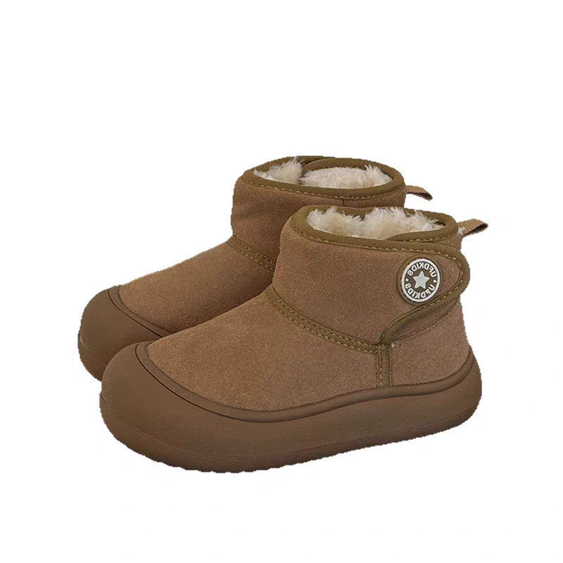 儿童雪地靴冬季加厚绒男童大棉短靴真皮软底防滑防踢保暖女童棉鞋,淘宝优惠券,粉丝福利购,淘宝优惠卷
