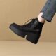 High heel short boots for small people with thick sole platform platform boots