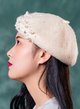 秋冬季贝雷帽女韩版日系百搭