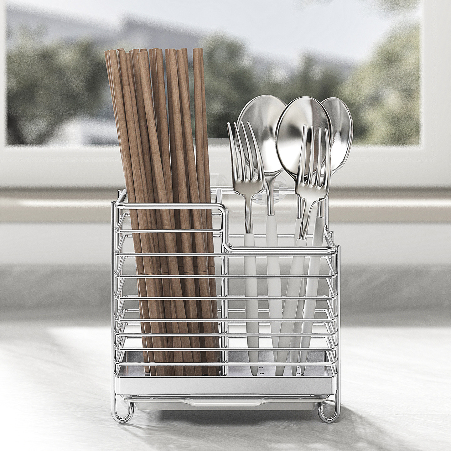 304不锈钢筷子筒可悬挂壁挂式筷笼筷子桶 厨房勺子收纳置物架家用,淘宝优惠券,粉丝福利购,淘宝优惠卷