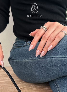 【NAILISM 海莉美甲】粉色海莉蹭粉杏仁美甲2026新款ins简约高级