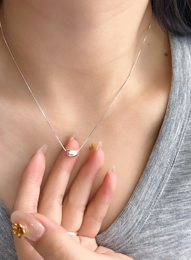 S925纯银相思豆项链女2025年新款