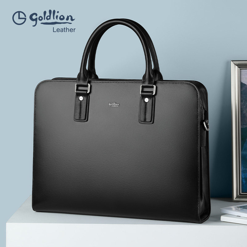 金利来新款真皮手提包休闲男士包包 金利来箱包男士包袋