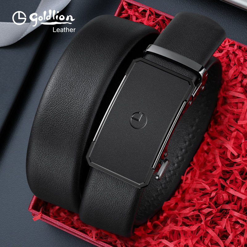 金利来新潮自动扣皮带男真皮商务经典中青年男士腰带头层牛皮裤带,淘宝优惠券,粉丝福利购,淘宝优惠卷