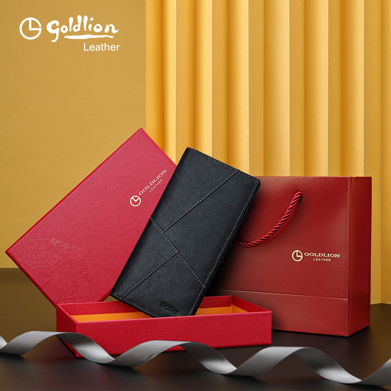 金利来2023新款长款真皮潮牛皮钱夹 金利来箱包钱包