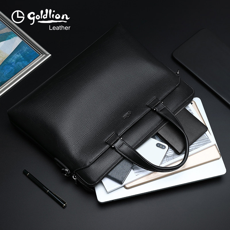 金利来新款男士真皮手提包公文包 金利来箱包男士包袋