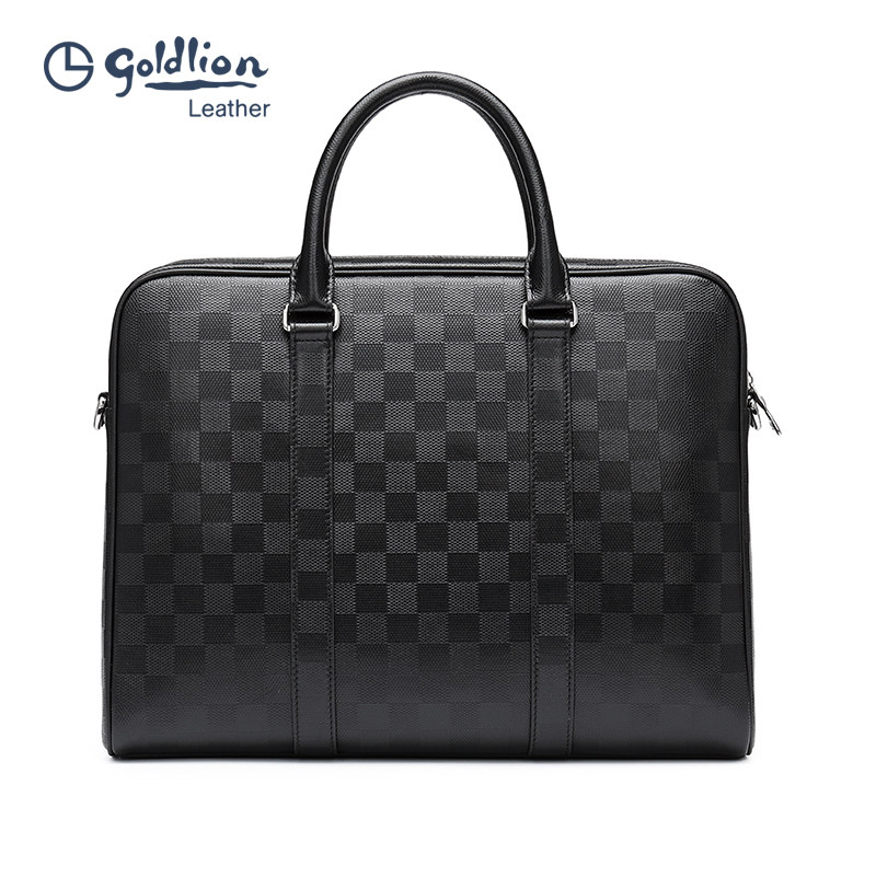 金利来2023新款牛皮商务时尚公文包 金利来箱包男士包袋