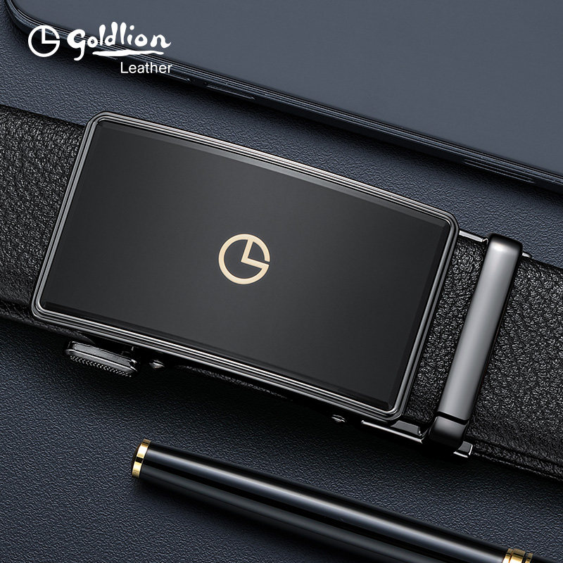 金利来轻奢质感皮带男士真皮自动扣新款商务潮流腰带头层牛皮裤带