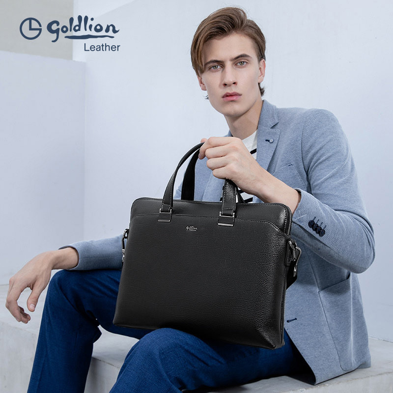 金利来新款男士真皮手提包公文包 金利来箱包男士包袋