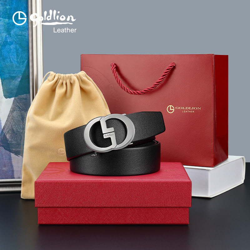 【不锈钢】金利来皮带男真皮时尚自动扣裤带简约轻奢头层牛皮腰带,淘宝优惠券,粉丝福利购,淘宝优惠卷