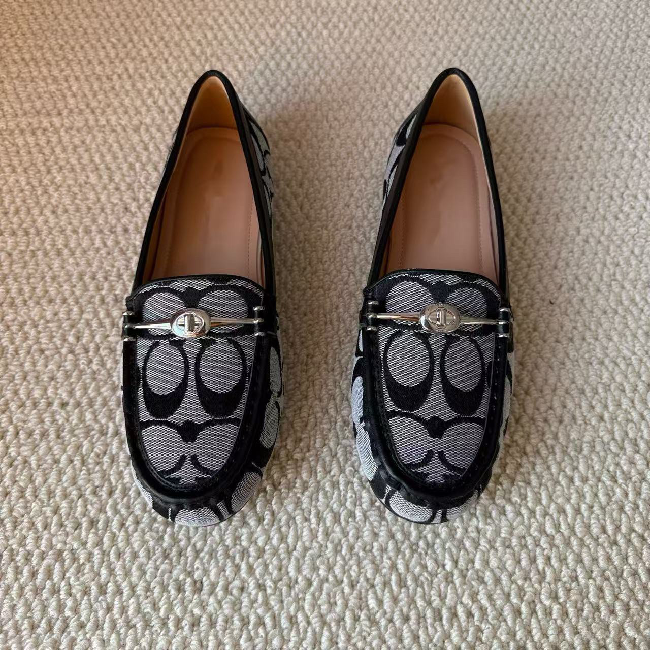 25新款帆布马衔扣低帮套脚复古百搭舒适防滑一脚蹬乐福鞋女豆豆鞋,淘宝优惠券,粉丝福利购,淘宝优惠卷