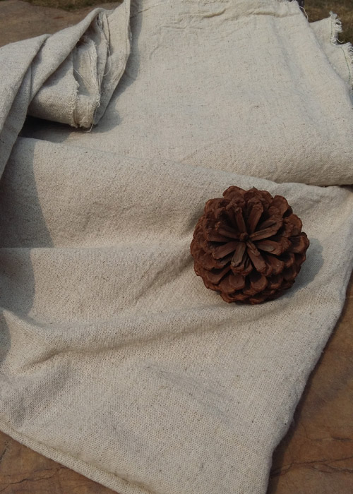 柔软压皱洗水纯棉麻布料 朴素纯色衣服装裙子汉服DIY水洗面料