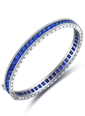 18K金镶嵌彩色宝石手镯