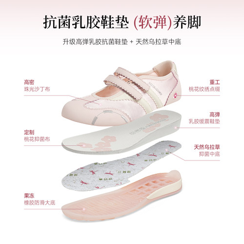 baby同款红蜻蜓星月玛丽珍鞋2026秋季新款女鞋桃花芭蕾休闲运动鞋 - 图2