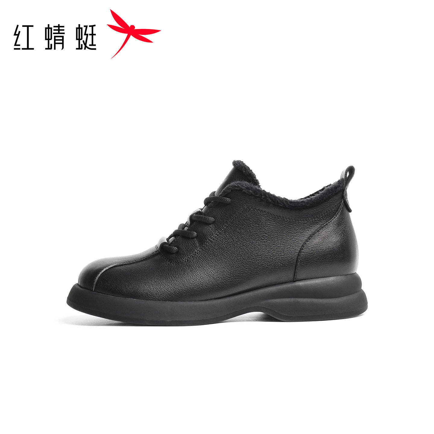 红蜻蜓妈妈鞋子冬季新款加绒女鞋真皮厚底女士棉鞋保暖中老年皮鞋,淘宝优惠券,粉丝福利购,淘宝优惠卷