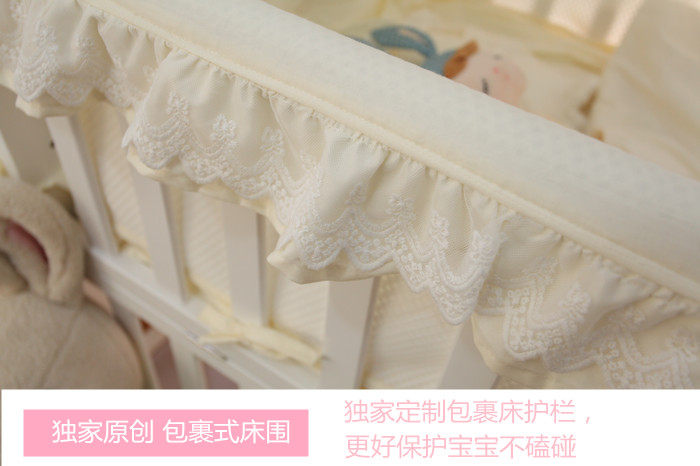 艾米米定制纯棉婴儿床围床品3D透气夏季宝宝蚊帐婴童床上用品套件,淘宝优惠券,粉丝福利购,淘宝优惠卷