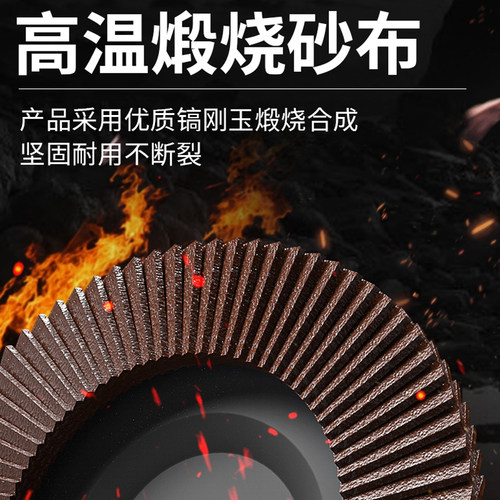 百叶轮百叶片抛光片 100加厚百页片打磨片角磨机砂轮片平面砂布轮 - 图2