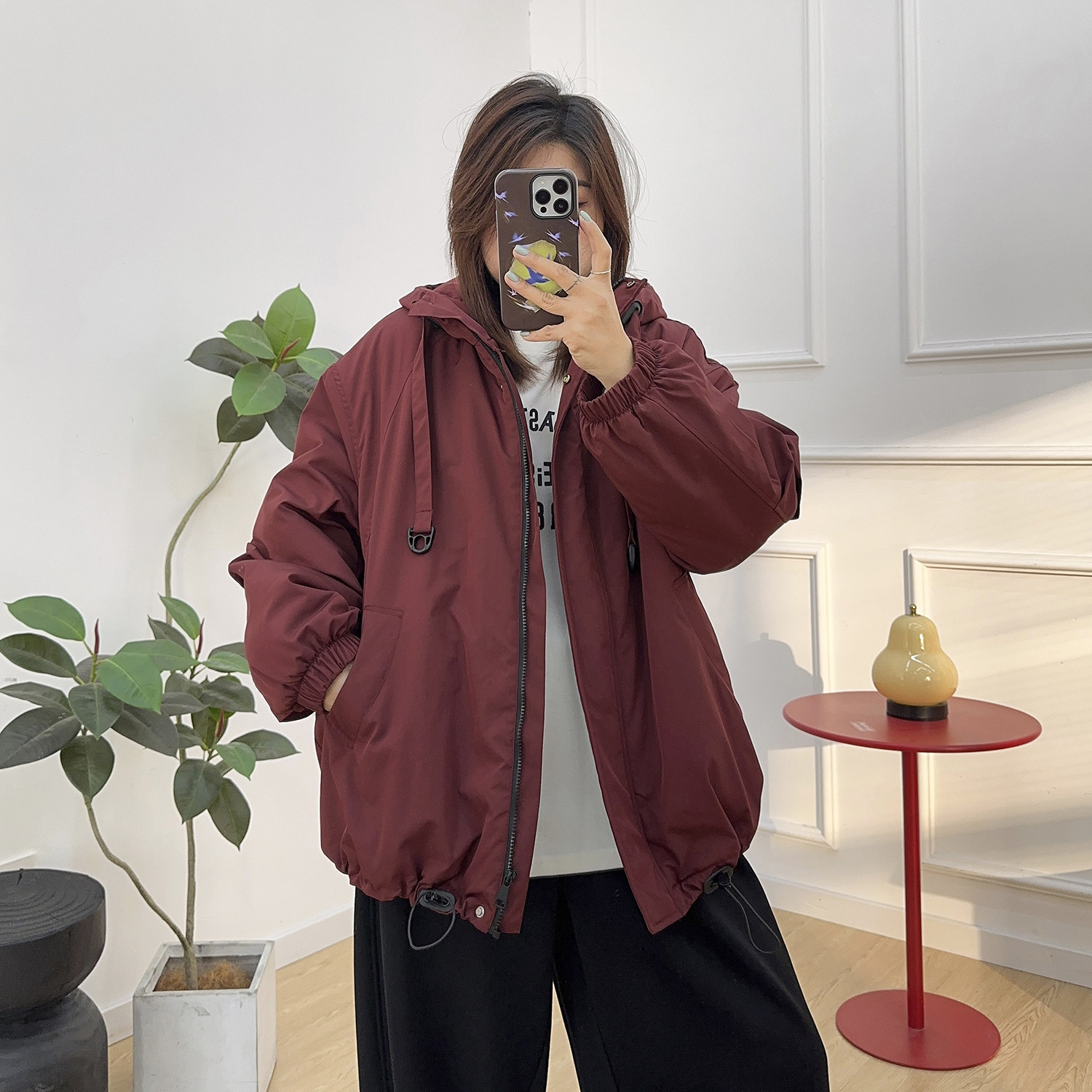 宛宛大码连帽工装外套短款棉服女胖MM冬季新款韩系休闲宽松派克服,淘宝优惠券,粉丝福利购,淘宝优惠卷