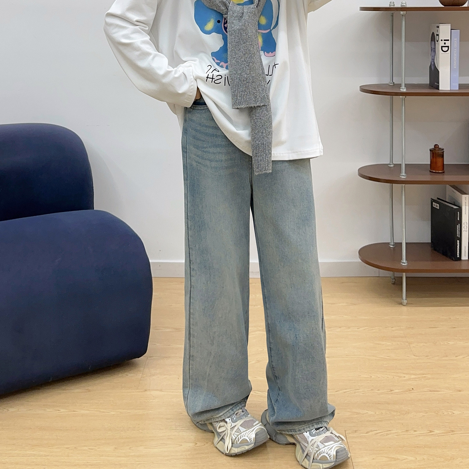 宛宛大码胖mm女装秋冬加绒牛仔裤女美式复古阔腿女裤梨形加厚裤子,淘宝优惠券,粉丝福利购,淘宝优惠卷