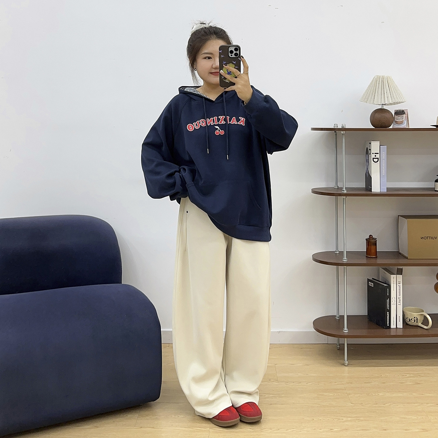 宛宛大码黑色弯刀裤女秋季新款胖mm高腰宽松显瘦阔腿休闲运动卫裤,淘宝优惠券,粉丝福利购,淘宝优惠卷