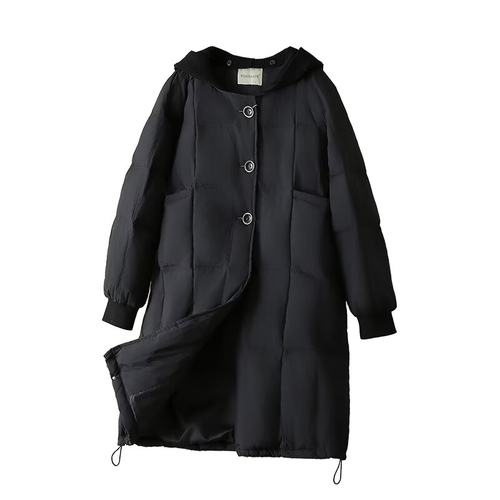 大码胖MM大翻领羽绒服女冬季2024新款韩系中长款保暖白鸭绒外套潮 - 图3