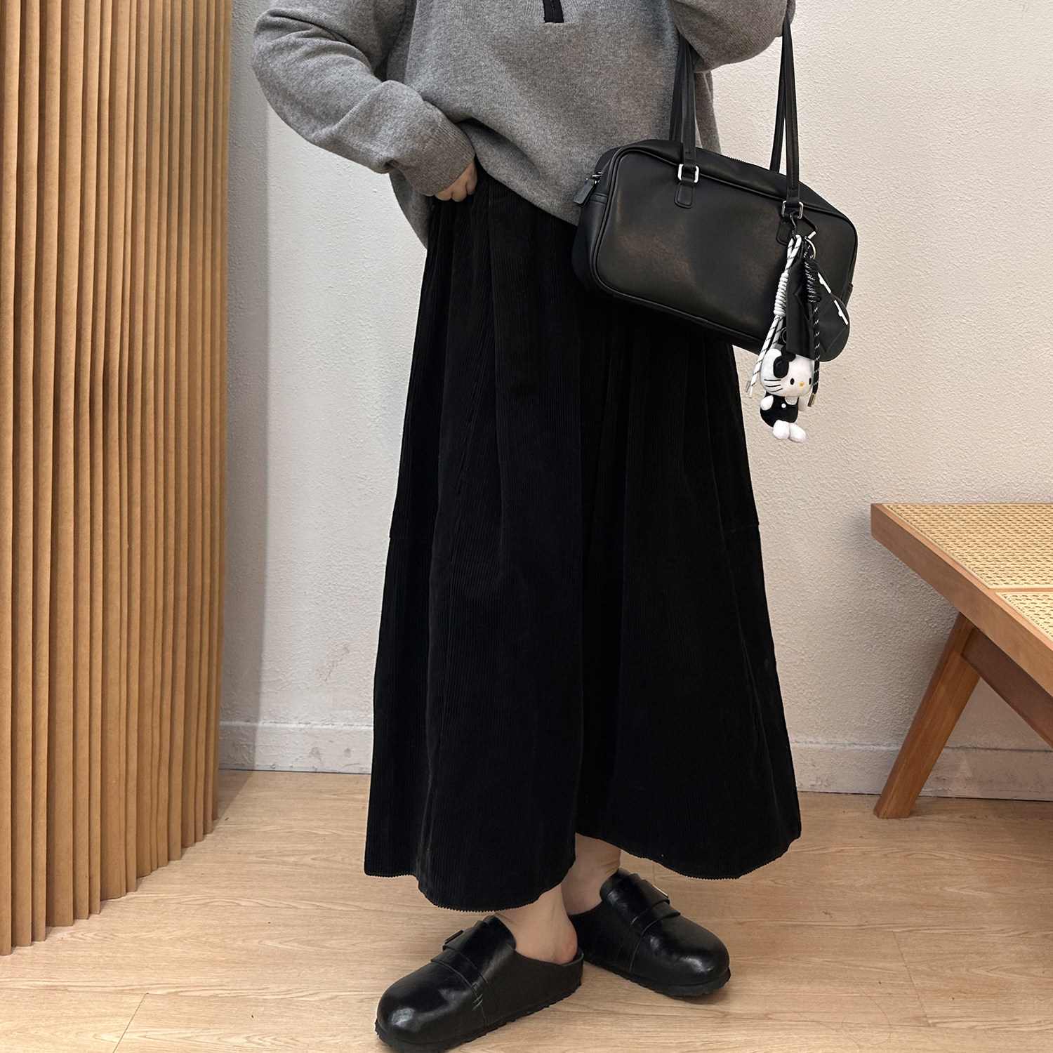 宛宛大码女装宽松条绒八分裤女2025秋冬新款胖mm小个子休闲阔腿裤,淘宝优惠券,粉丝福利购,淘宝优惠卷