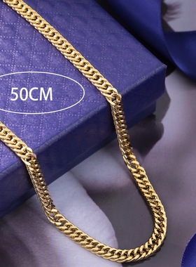 ebay新款简约古巴链给我的灵魂伴侣老公钛钢密链礼盒卡片包装