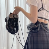 Оригинальная дизайнерская цепь, сумка через плечо, мобильный телефон, серебряная модная универсальная поясная сумка