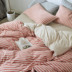 Cotton Scorpio Cotton Super Soft khỏa thân ngủ bốn mảnh Cotton Nhật Bản dệt kim Cotton sọc quilt Cover Sheets Bộ ba mảnh - Bộ đồ giường bốn mảnh chăn ga gối đệm Bộ đồ giường bốn mảnh