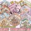 Mini landscaping sticker book colorful collection of miniature scenes