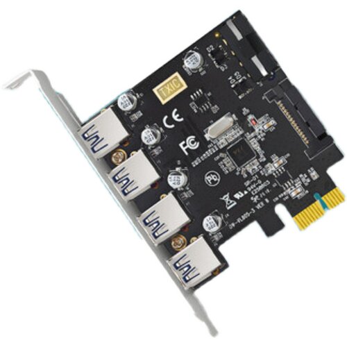 DIEWU USB2.0扩展卡usb3.0台式机PCI 转5个2.0进口芯片扩展转接卡 - 图3