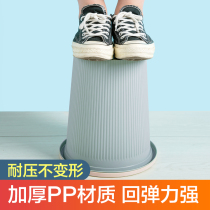 Living Room Thickening Creative Cute Trash Can Home Bedroom Kitchen Toilet Makeup Room Big Press Circle Bin J