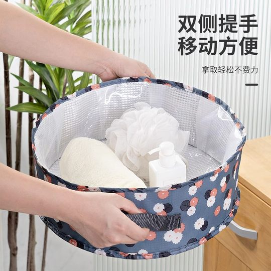 便携式可折叠盆户外水盆旅行露营训练装备泡脚布袋洗脚洗衣洗脸盆