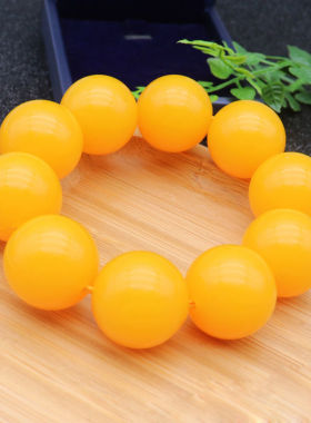 民族风单圈新款琥珀仿蜜蜡手串