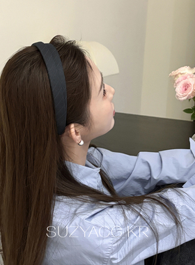 suzyacc kr高级感格雷系灰色条纹发箍简约小众性冷淡风头箍发饰