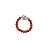 Suzyacc kr red agate sterling silver lucky cat ring Chinese retro niche index finger ring versatile whitening ring
