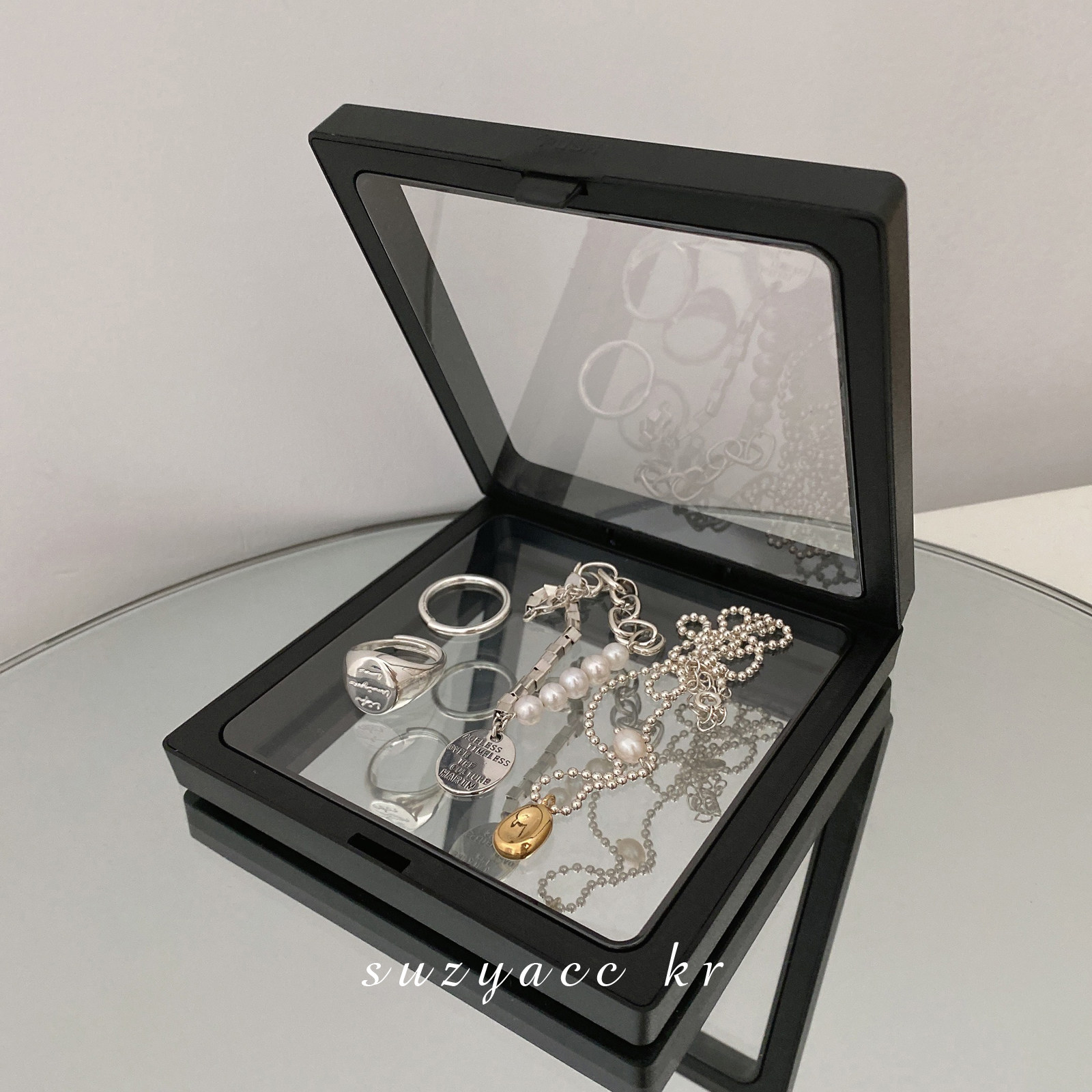 韩国大号悬浮膜饰品首饰盒耳饰戒指手链手串收纳盒项链盒手饰女盒,淘宝优惠券,粉丝福利购,淘宝优惠卷