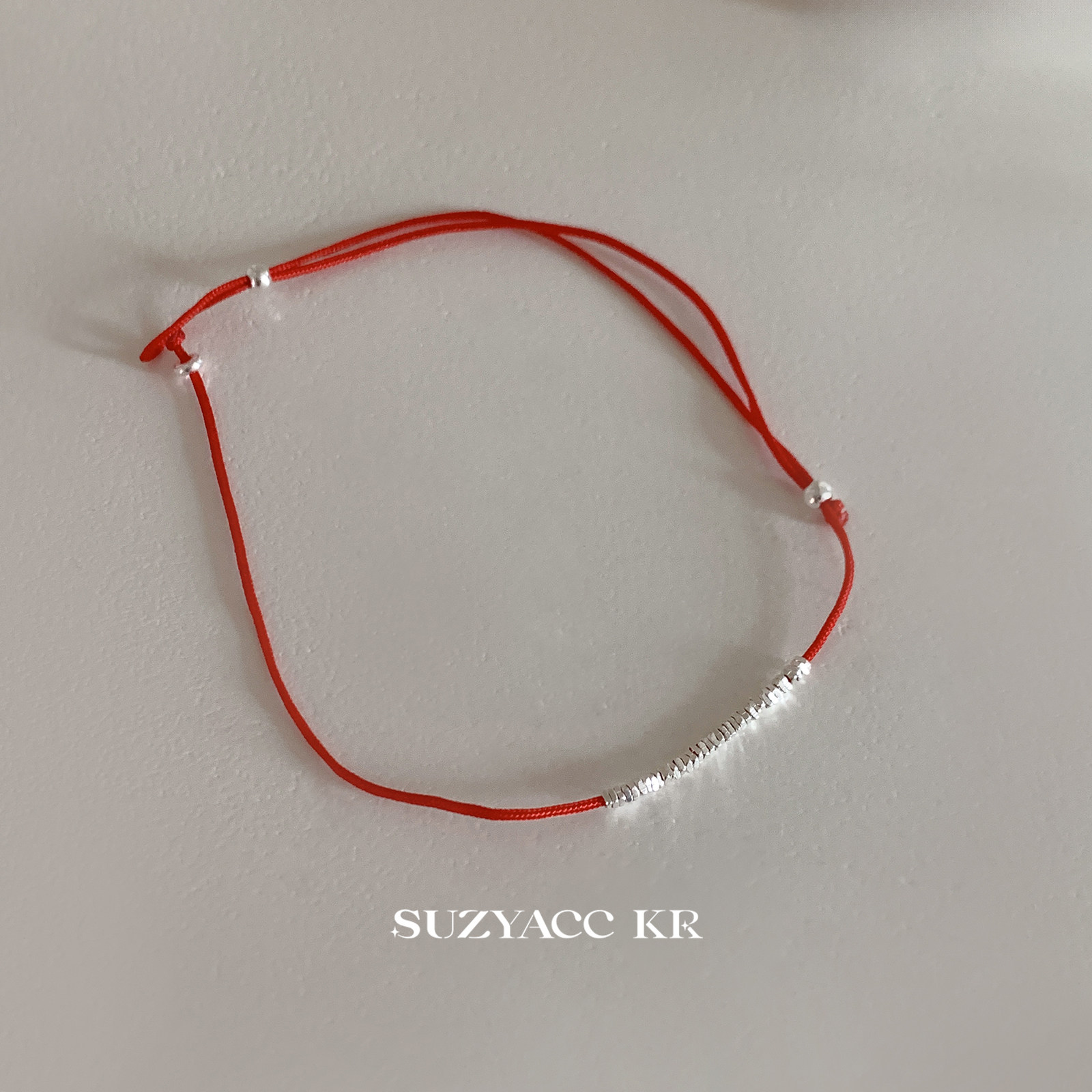 suzyacc kr纯银碎银子红绳脚链女本命年简约小众设计感饰品超显白,淘宝优惠券,粉丝福利购,淘宝优惠卷