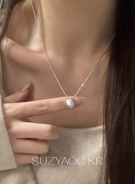suzyacc kr仿珍珠爱心吊坠叠戴项链气质小众设计感锁骨链2026年新