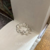 Suzyacc kr sterling silver three-dimensional wave ring ins style niche versatile high-end ring commuting index finger ring