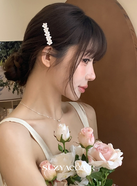 suzyacc kr春日樱花花朵侧边夹刘海夹女2026新款小清新设计发夹
