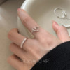 Suzyacc kr minimalist niche love pull sterling silver ring ins style personalized versatile high-end index finger ring